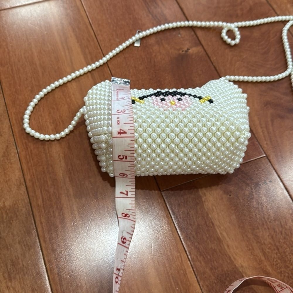Beaded White Crossbody‎ Bag - Picture 7 of 8